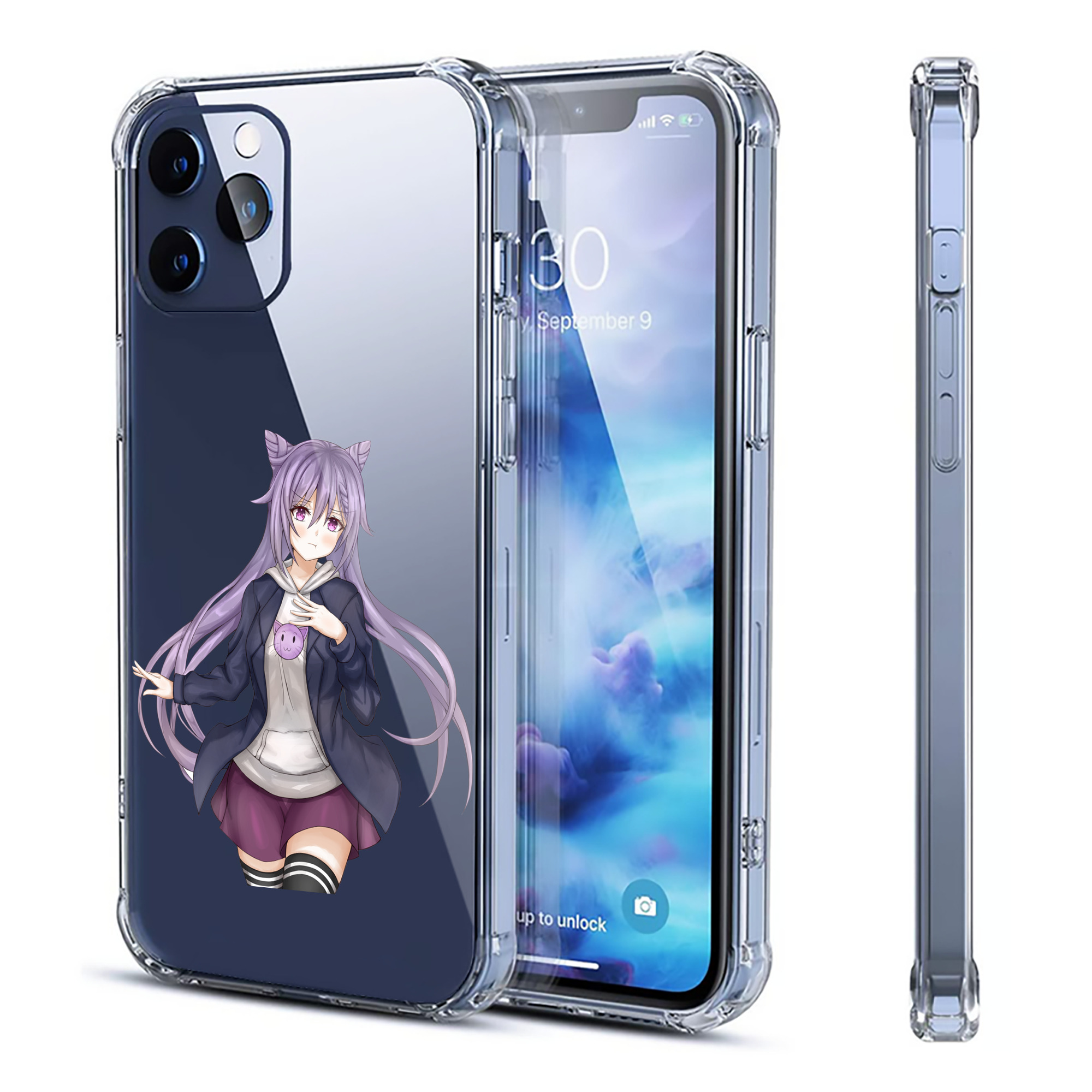 げんし神 刻晴 こくせい genshin Kokusei 【iPhone 12シリーズ対応】透明スマホケース（クリアソフトケース）